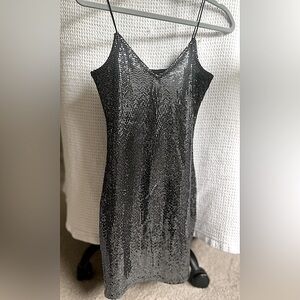 Sequin H&M bodycon mini dress with spaghetti straps size XS never worn.